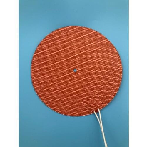 Rubber Silicone Heater, round heating pad with a maximum diameter of 130mm. a hole of 20mm 220V 400W , Heating Element