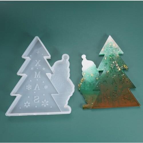 2020 New Multifunction 3D DIY Mold Best Christmas Tree Santa Claus Listing Decoration Silicone Mold Happiness Tree