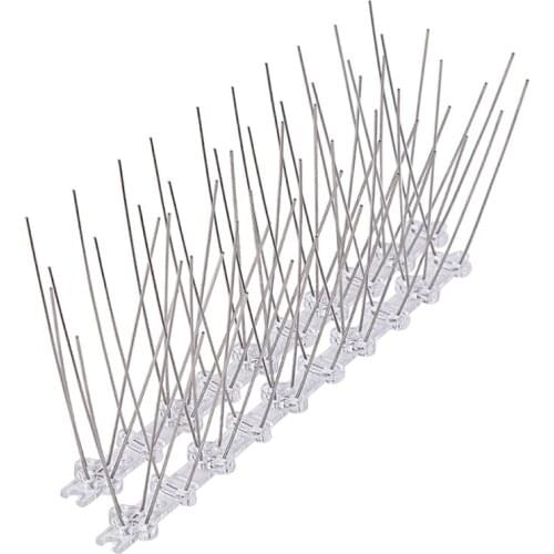25cm Steel Bird Spikes with Plastic Base Bird Repellent Spikes Arrow Pigeon Prevention Rodent Deterrent Animal Pest Control