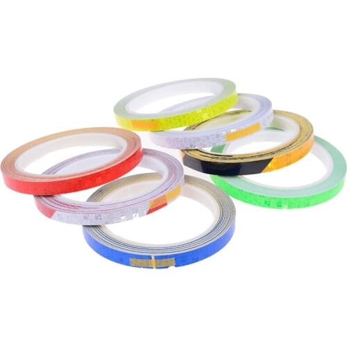 Reflective Stickers Motorcycle Bicycle Reflector Bike Cycling Security Wheel Rim Decal Tape Safer Durable Not Fade Bike Light