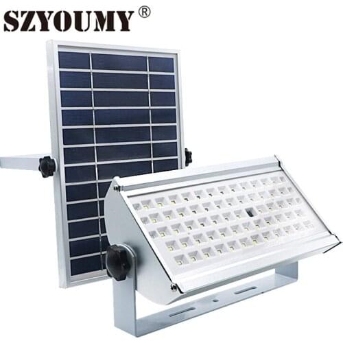 SZYOUMY 65 Leds Solar Light Super Bright Spotlight Wireless Outdoor Waterproof Garden 46 LEDS Solar Powered Lamp With Rremote