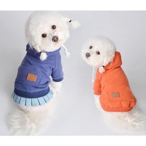 Boy Dog Hoodies Girl Dog Dress Skirt Spring Autumn Winter Dog Clothes Coat Outfit Poodle Pomeranian Schnauzer Pet Clothing