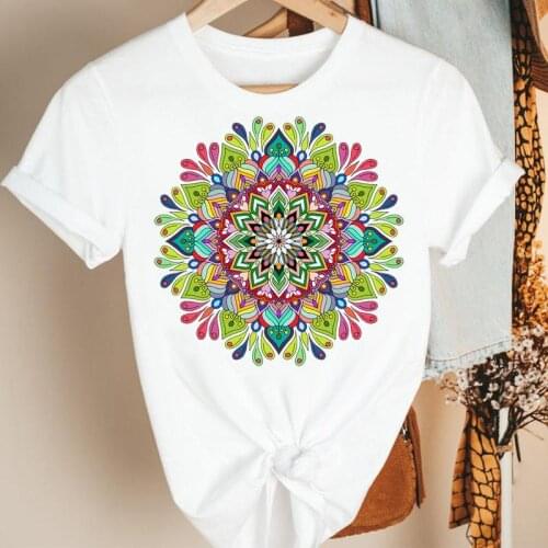 Women Clothes Ladies Casual Vintage Floral Short Sleeve Summer Print Fashion Tshirt Female Short Sleeve Tee Top Graphic T-shirt