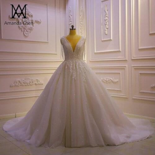 Bruidsjurken Cap Sleeve Lace Appliqued Beading Straps Illusion Wedding Dress