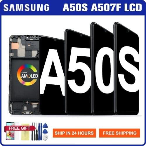 Super Amoled Screen For Samsung Galaxy A50s LCD Display Touch Screen Digitizer Assembly For Samsung A50S A507 A507FN A5070