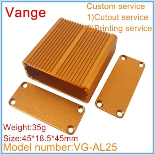 1pcs/lot small enclosure project box 45*18.5*45mm 6063-T5 aluminum profile junction cases for carrying control device