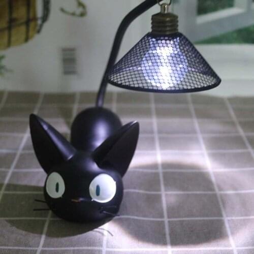 2018 Anime Studio Ghibli Miyazaki Hayao JiJi Cat Toy Night Light For Child Led lamp Home Decoration Resin Kids Cartoon Room Lamp