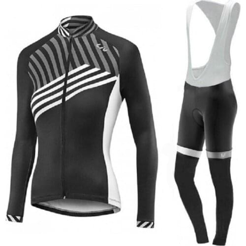 2021 Lycra Long Sleeve Cycling Clothing Women LIV Fall Road Bike Jersey Set Female Dress Bicycle Clothes MTB Uniform Sport Wear