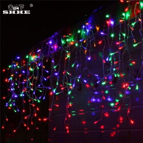320 LED Window Curtain Icicle Fairy String Lights Twinkle Lights for Wedding Party Home Garden Bedroom Outdoor Indoor Decoration