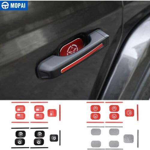 MOPAI Car Stickers for Jeep Wrangler JL 2018 Car Front Tail Door Handle Bowl Decoration Cover for Jeep JL Wrangler Accessories