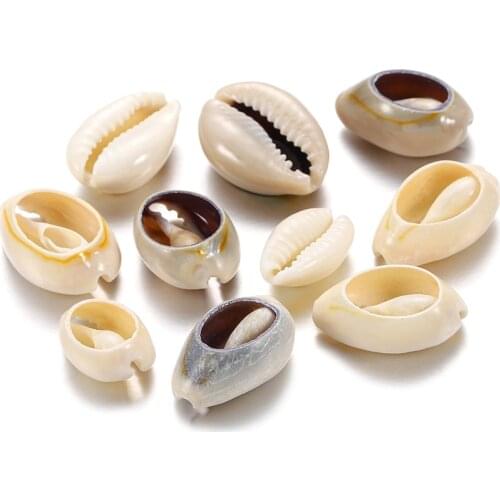50pcs Small Bulk Cut Beach Sea Natural Shell Holes Conch Beads Cowry Jewelery Craft For DIY Jewelry Making Accessories