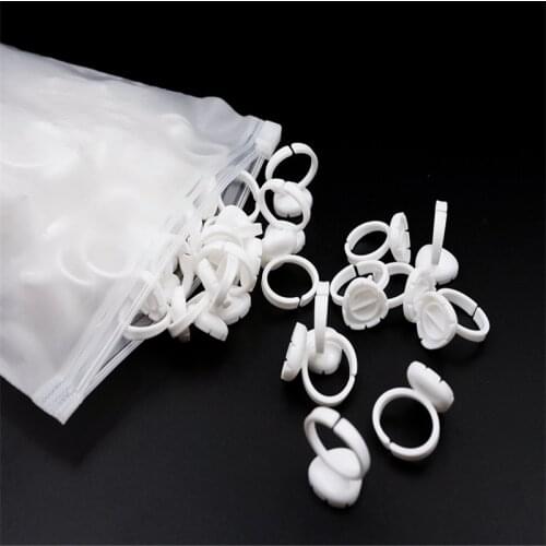 100pcs microblade pigment heart glue ring cup disposable eyelash extension tattoo ink holder grafting tool
