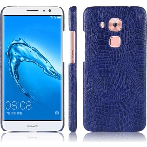 Huawei G9 Plus Case Crocodile Grain Hard PC with PU Leather Back Cover Phone Case for Huawei Maimang 5 G9Plus Hard Shell Cover
