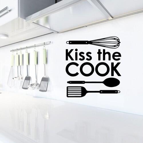 Beauty kiss the cook Art Sticker Waterproof Wall Stickers For Kids Rooms Art Decals