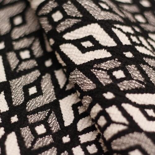Customized soft embossed diamond lattice fashion clothing fabric Chinese style brocade brocade jacket DIYelastic jacquard fabric