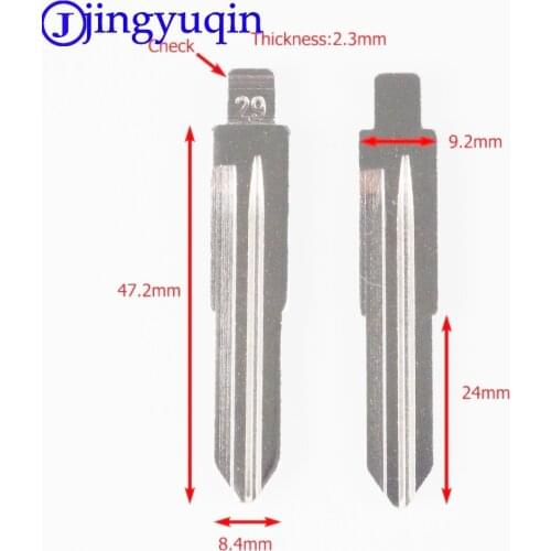 Jingyuqin #29 1p Remote New Arrival Blank Key Replacement Uncut Blade For Hyundai Sotana Refine
