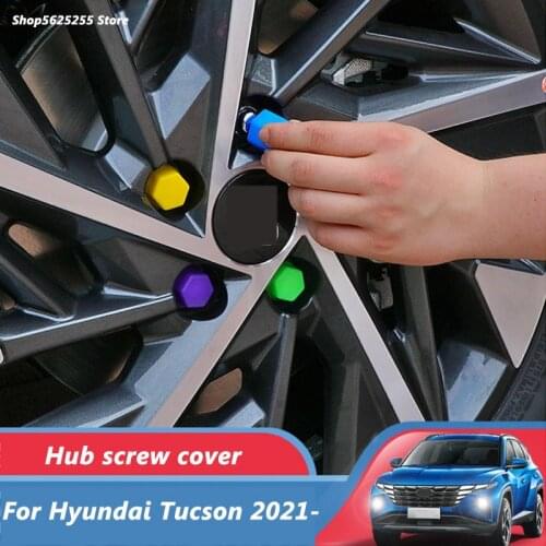 For Hyundai Tucson NX4 2021 2022 Hub Screw Cap Colour Protective Cover Tyre Refitting Rust Proof Dust Cover Car Accessories
