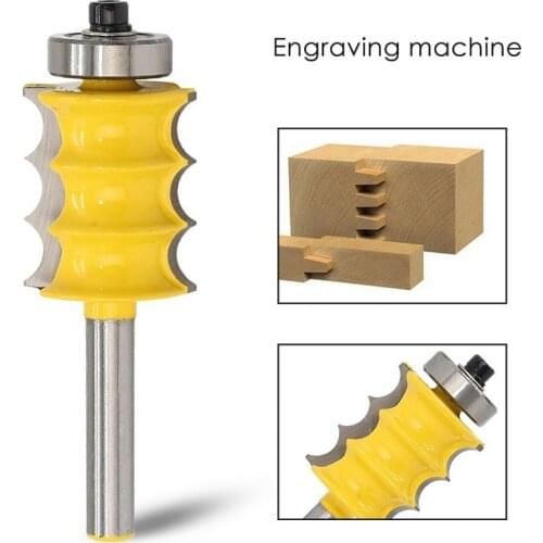 1/4 Shank Trimming Router Bit 3 Grooves Woodworking Milling Cutter For Engraving Carpentry Machine