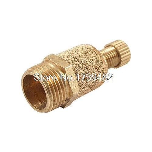 5/8" Male Thread Adjustable Brass Pneumatic Muffler Noise Silencer