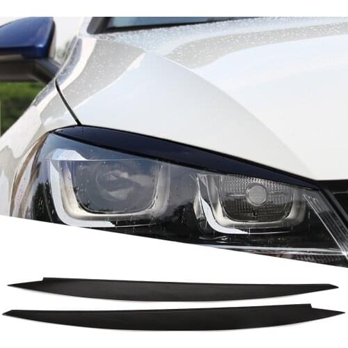 Headlights Eyebrow Eyelids Trim Stickers Cover for Volkswagen VW Golf 7 MK7 GTI R Rline Accessories Car Styling