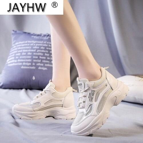 2021 spring and summer new thick-soled all-match casual casual increase white shoes net celebrities increase womens shoes