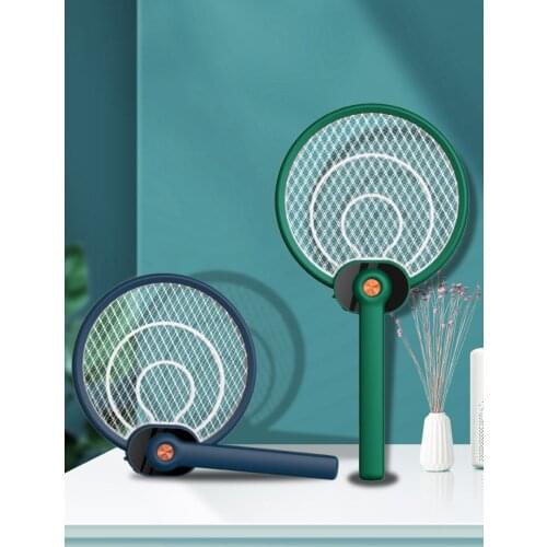 New foldable mosquito killer household creative handheld electric mosquito swatter electric shock mosquito killer lamp charging