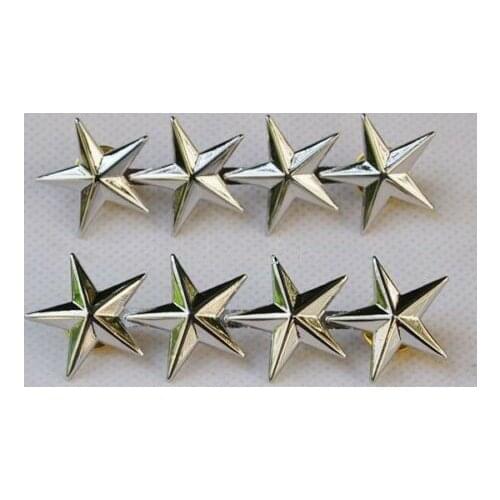 PAIR OF WWII WW2 US ARMY OFFICER 4 STAR GENERAL RANK BADGES PIN LARGE INSIGNIA