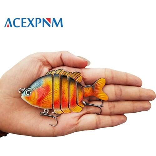 6 Segment Multi Jointed Panfish Bluegill Swimbaits Hard Topwater Bass Lures Fishing Lure Crank Saltwater 9cm 25g