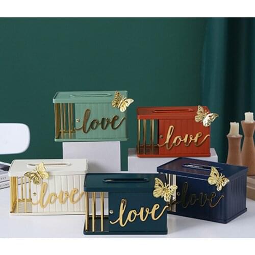 Simple and Modern Desktop Tissue Storage Box, Light Luxury Home Living Room, Paper Box, Creative Napkin Box, Wet Tissue Box