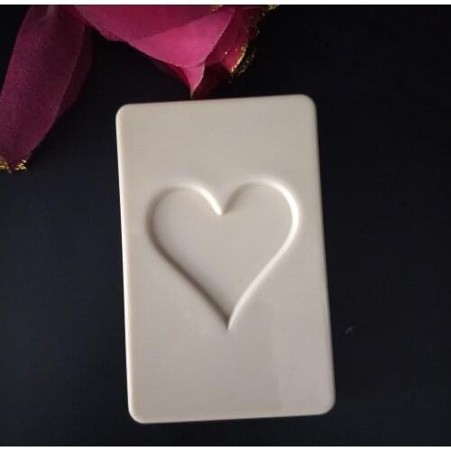 PRZY silicone mold silicone soap molds rectangle Poker card heart DIY playing card hearts soap making moulds resin clay molds