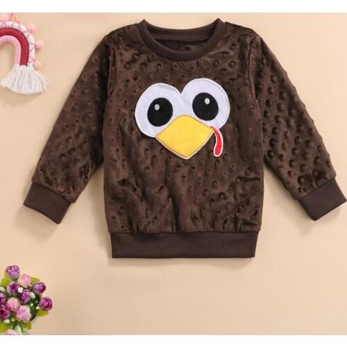 Ma&Baby 0-3Y Thanksgiving Day Newborn Infant Toddler Baby Girls Boys Clothes Turkey Print Long Sleeve Sweatshirts DD40