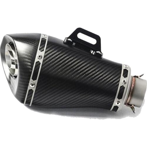 51MM Universal Motorcycle sport car sound wave exhaust pipe R3 R25 Z900 back pressure chimney R6 full carbon fiber exhaust pipe
