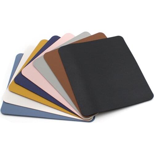 Waterproof Mouse Pad PU Round Square Shape Mousepads Desk Table Disc Mat Office Gaming Mouse Mat Coaster for Laptop Computer