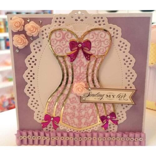 YPP CRAFT Large Size Cute Corset Metal Cutting Dies Stencils for DIY Scrapbooking/photo album Decorative Embossing DIY Cards