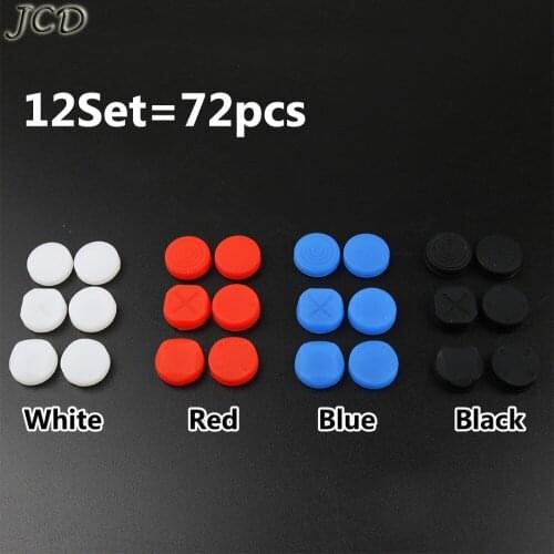 JCD 12Set/72pcs Silicone Grip Analog Joystick Cap Cover For Sony PS Vita PSV Console 1000 2000 Buttons