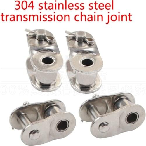 2pcs 304 Stainless Steel Transmission Chain Joint Roller Chain Connector Full Half Buckle 4C 05B 06B 06C 08A 08B 10A 10B 12A 12B