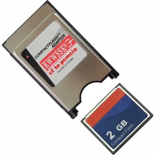 2 in 1 industrial Compact Flash CF Card 64MB 128MB 256MB 1GB 2GB with PCMCIA 68Pin card adapter for cnc