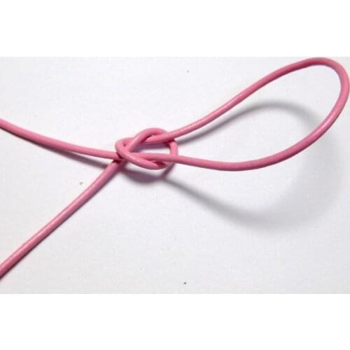 32.8 feet Pink Round Real Leather Jewelry Cord 2mm