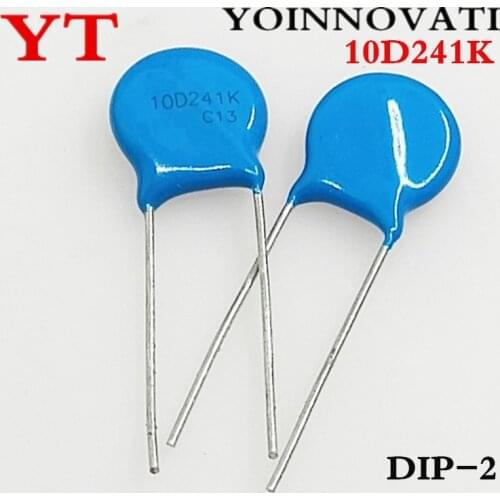 50PCS/LOT Varistor 10D241K 10D-241K VDR 10K241 Metal voltage dependent resistor
