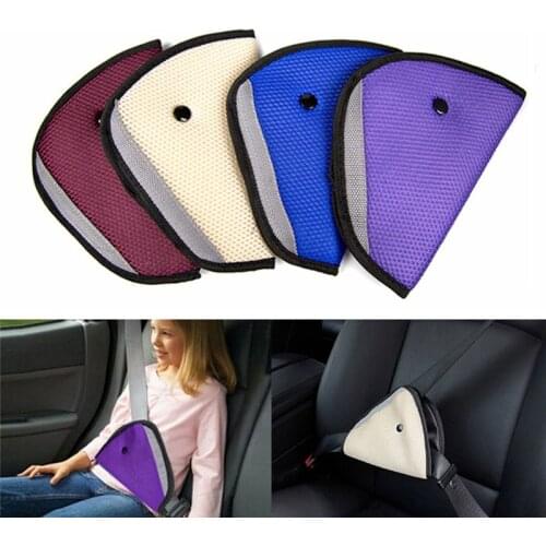 Car Child Soft Seat Belt Adjuster Breathable Children Neck Protector Adjustable Kids Safety Belt Cover