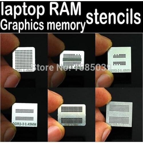 Free shipping 6pcs/lot Directly Heated bga stencils (DDR DDR2 DDR2-2 DDR2-3 DDR3 DDR5) for XBOX360 Memory RAM stencils