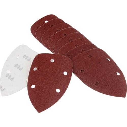 10Pcs Dremel Accessories 90mm Delta Sand Paper Abrasive Sandpaper for Grinding Polishing Sanding Paper Grit 80 120 180 240