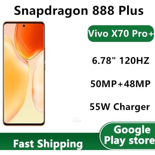 DHL Fast Delivery Vivo X70 Pro Plus X70 Pro+ 5G Cell Phone 6.78" AMOLED 120HZ 55W Super Charger Snapdragon 888 Plus 50.0MP Qi