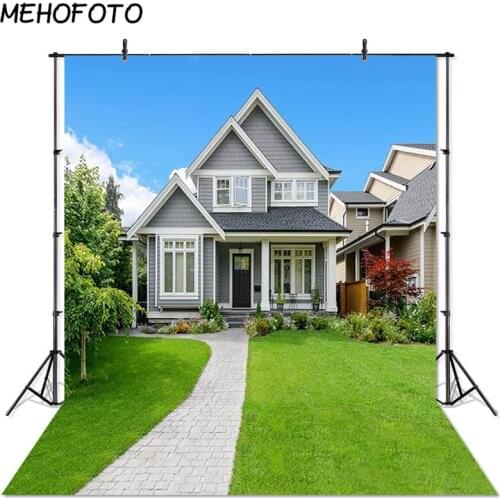 Green Grass Photography Background Natural Garden House Photographic Backdrops Photobooth Photo Studio Props