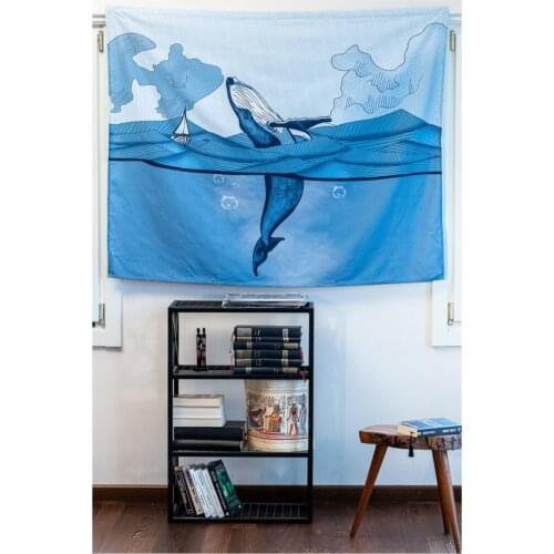 Deep In Ocean Tapestry Wall Hanging Psychedelic Runes Art Tapestries for Living Room Decor Gossip Tapestries Hippie