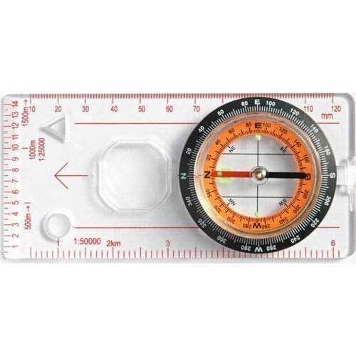 HobbyLane Professional Portable Magnifying Compass Ruler Scale Scout Hiking Camping Boating Orienteering Map