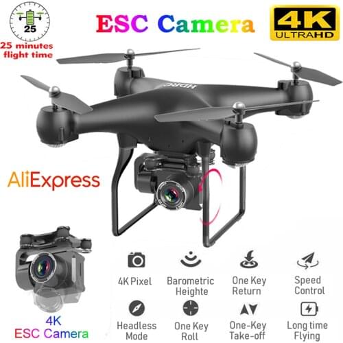 RC Drone Quadcopter UAV with Camera Professional 4K Wide-Angle Aerial Photography Long Life Remote Control Fly Aircraft Toy