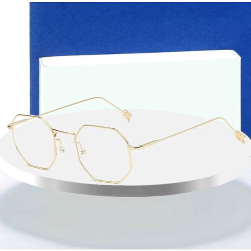HOTOCHKI Fashion Irregular Style Glasses Frame Men Women Eyeglasses Frames Eyewear Girls Optical Metal High Quality