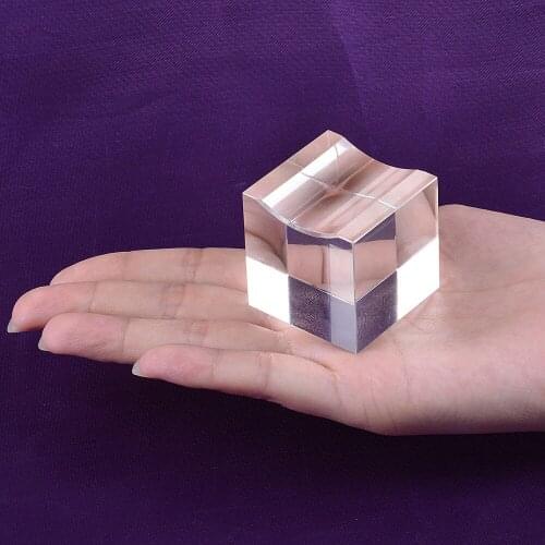 Fashion Clear Cube Crystal Diamond Display Stand Holder Kit For 60-80mm Diamonds Christmas Decoration Wholesale