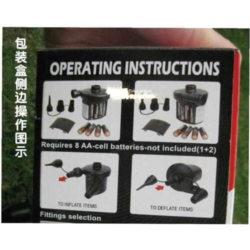 Battery powered Air Pump DC to inflatable Lazy bag beach or home use Outdoor Airbed Mattress Boat Toy Swimming Ring